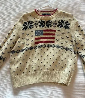 Ralph Lauren Women’s American flag sweater thumbnail 1