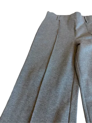 Quince Charcoal Ultra Stretch Ponte Flare Leg Trouser Pants Front Medium Women's thumbnail 3