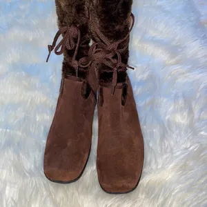 Isotoner Brown Faux Fur Brown Winter Snow Boots thumbnail 5