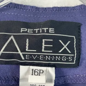 Alex Evenings Petite Iris Purple Rhinestone Trim Bolero Jacket 16P NEW thumbnail 3