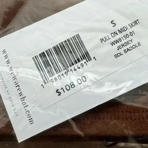 NWT WeWoreWhat Pullon Elastic Waist Jersey Lightweight Midi Skirt S Saddle Brown thumbnail 7