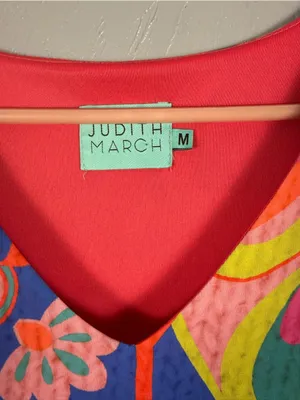Judith March Bright Multicolor Floral & Heart Print V-Neck Tunic thumbnail 3