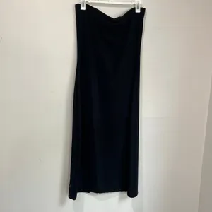 5.7.9 Y2K Black Strapless Embroidered Midi‎ Dress Size Small thumbnail 5