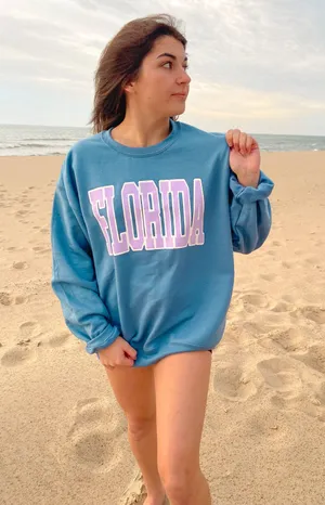 florida crewneck Blue Size L thumbnail 3
