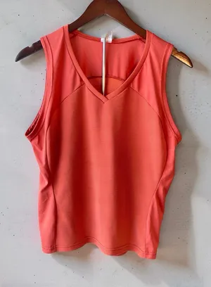 Patagonia Made in USA Athletic Tank Top orange Mesh Size Large thumbnail 1