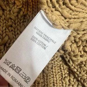 Vanessa Bruno cable knit sweater camel tan Sz‎ S thumbnail 6