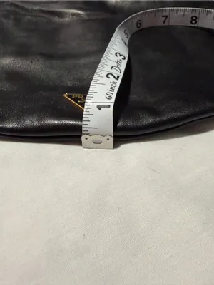 Prada Black Leather Hobo with Gold Chain Accent and dust bag . thumbnail 13
