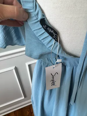 Simplee Apparel Sky Blue Ruffle Maxi Dress Boho Festival thumbnail 6