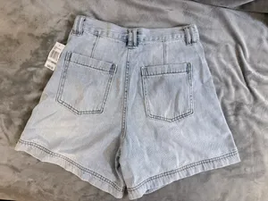 Habitual Braid Embroidery Light Wash Denim Shorts NWT thumbnail 4