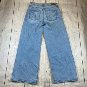 American Eagle Low Rise Ultra Wide Leg Strigid Jeans thumbnail 6