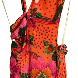 Farm Rio Blooming Garden Floral Print One Shoulder Cut Out Cocktail Maxi Dress M thumbnail 7