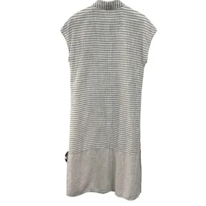 Lucky Brand Size S Dress Button Down Maxi Shirt‎ Striped Lightweight Cap Sleeve thumbnail 8