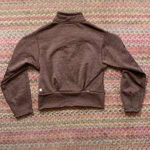 ATHLETA MARLED BURNT ORANGE FLEECE LINED QUARTER ZIP  PULLOVER thumbnail 7