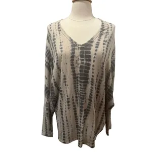Enti Long Sleeve Super Soft Boho Hippie Tiedye Large Sweater Rayon thumbnail 2