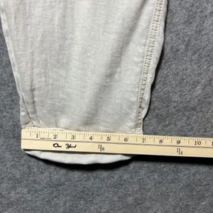 Caslon 100% Linen Pants Women M Beige Waist Drawstring Cropped Casual‎ thumbnail 4
