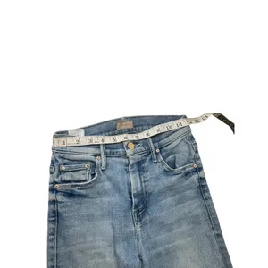 MOTHER High Waisted Flare Jeans‎ Light Blue Raw Hem Size 25 Slim Fit Wide Leg thumbnail 6