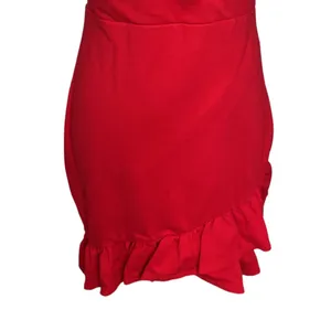 Lulus Sealed With a Kiss Red Ruffled Bodycon Dress in red size M thumbnail 7