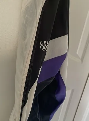 Coolest One of a Kind Nylon USA Olympics Purple Windbreaker Zip Up Jacket thumbnail 5