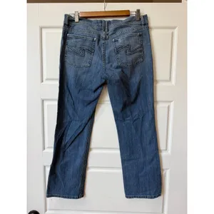 White House Black Market Blue Noir Straight Leg Ankle Jeans Size 8 thumbnail 4
