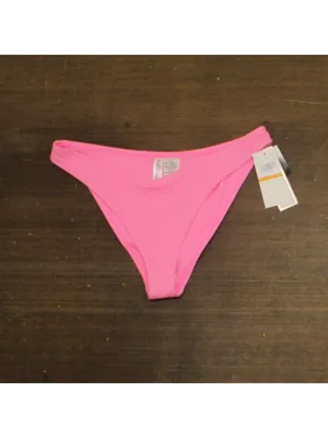 NWT Salt + Cove Juniors Wavy V-Front Hipster Bottoms Swim Bright Rose Pink S thumbnail 4