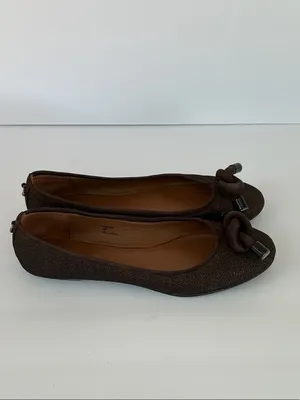 Donald J. Pliner Dark Brown Knot Toe Ballet Flats thumbnail 2