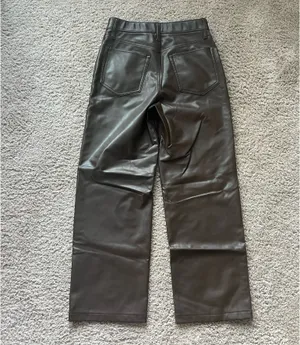 Abercrombie Brown Leather Pants thumbnail 2