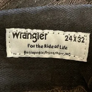Wrangler Women's Black High Rise Wide Leg Baggy Palazzo Denim Jeans Size 24x32 thumbnail 5