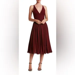 NWT Dress the Population Alicia Dress Burgundy – Size Medium thumbnail 14