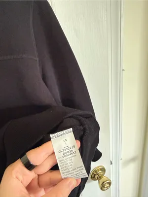 G Label by Goop Cutler Puff Sleeve Sweatshirt in Black thumbnail 6