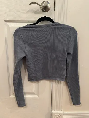 Slim Fit Long-Sleeve Crewneck active wear Top thumbnail 5