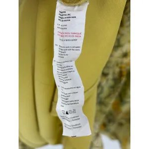 Floral Romantic Prairie Midi Maxi Dress Yellow Green Botanical Ruffle Size Large thumbnail 8