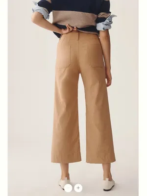 Anthropologie Maeve The Colette Cropped Wide-Leg Trousers thumbnail 4
