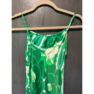Farm Rio Tropical Cutout Satin Midi Slip Dress Green Size XS Resortwear thumbnail 9
