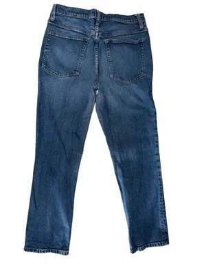J. Crew Vintage Wash Straight-Leg Jeans in Medium Blue thumbnail 2