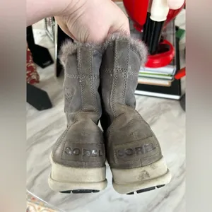 Sorel Joan Explorer Grey/Taupe Lace Up Fur Lined Boot thumbnail 6