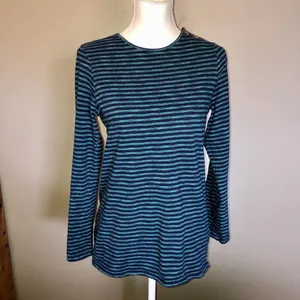 Coldwater Creek Striped Top Womens S8 Used Blue thumbnail 3