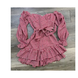 Maeve Anthropologie Bare Frill Mini Dress Red White 0P Petite thumbnail 3