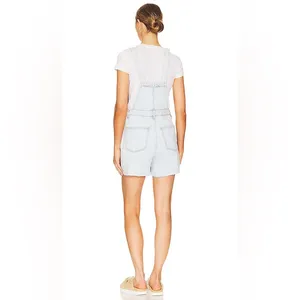 WeWoreWhat Slit Overall Short in Super Light Size Small thumbnail 7