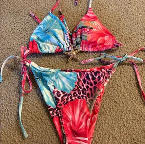 Multicolor Floral Animal Print Bikini Multiple thumbnail 1