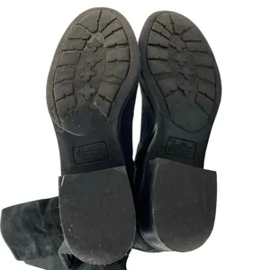 Sam Edelman Women's Black Suede Block Heel Zip Up Round Toe Tall Boots Size 6 thumbnail 4