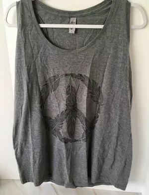 Sleeveless Tank Top, XL Gray thumbnail 3