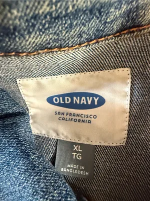 Old Navy‎ Jean Denim Jacket Button Front Medium Wash Heavy Cotton XL thumbnail 5