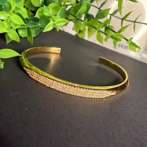 Kate Spade New York “Raise The Bar” Gold Pavé Cuff Bracelet NWT thumbnail 2
