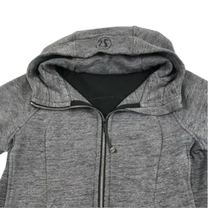 LULULEMON Scuba Hoodie Light Cotton Fleece Sz 10 Gray Everyday Outdoor Travel thumbnail 8
