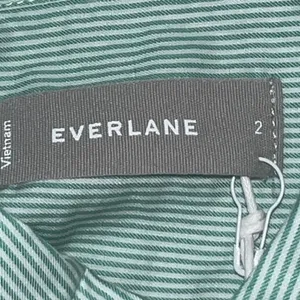 Everlane Womens Cotton Oversized Shirt 2‎ Mint Green White Pinstripe Button Down thumbnail 5