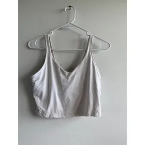 Lululemon Align Tank Top White Nulu Cropped Yoga Bra 8 LW1CRTS thumbnail 3
