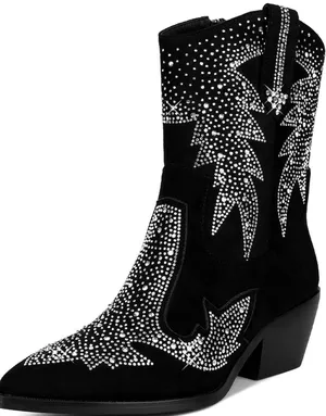 Rhinestone Cowboy Boots Size 6 thumbnail 1