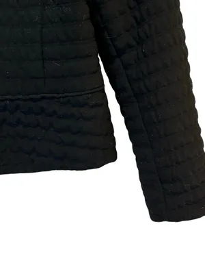 Armani Collezioni Black Quilted Jacket 90s Minimalist Size 12 Large thumbnail 8