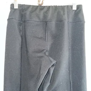 The North Face knit pants pull on XS mid rise black logo wide leg womens stretch thumbnail 6