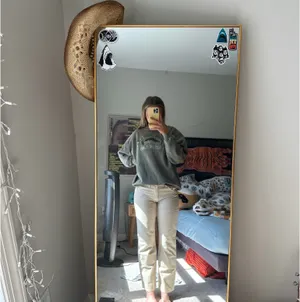 ZARA Cream Straight Leg Cargo Pants thumbnail 8